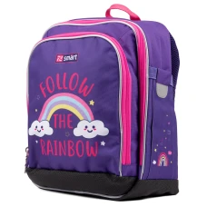 Рюкзак шкільний Smart H-55 "Follow the rainbow", фіолетовий 38*24*14см., 558039