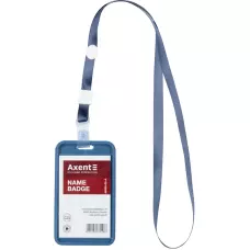 Бейдж-чохол SoftTouch матовий, димчаст.синій, 4550V (54*85мм)