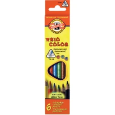Олiвцi кольоровi Triocolor,  6шт., 3131 Koh-i-noor