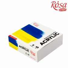 Набір акрилових фарб Ukraine 9x10мл, ROSA Start