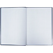 Книга записна А4, 96арк., кліт, тверда обкл., Wisdom, темно синя 8422-553-A