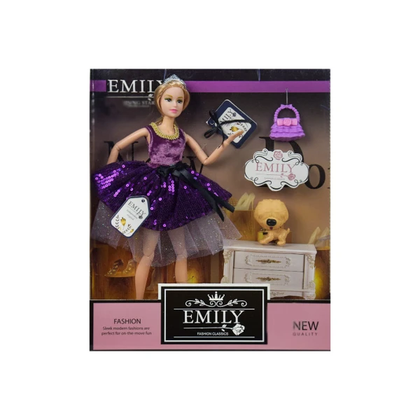 Іграшка лялька "Emily" QJ081C з аксес, у кор.33*28*6 см