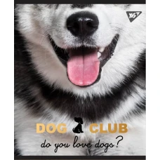 Зошит для записів А4 48арк. кліт., скоба, YES "Pets Club" мат.ВДЛ+фольга золото 764420