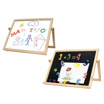 Мольберт настольний, магнiтний (крейда+маркер), 30*40см, сосна, ROSA Kids