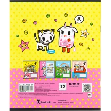 Зошит 12 арк., коса, софт тач + УФ лак, tokidoki TK22-235 Kite