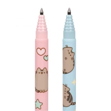 Ручка гелева YES пиши-стирай "Pusheen" 0,5 мм, синя, 420398