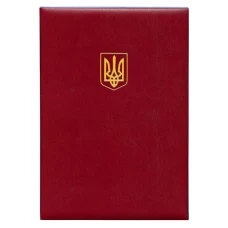Папка ділова (220х320), обкл. бумвініл, бордо, тисн. 