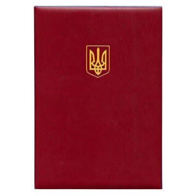 Папка ділова (220х320), обкл. бумвініл, бордо, тисн. 
