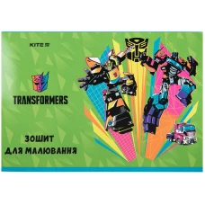Зошит для малювання, 12 арк., скоба, УФ лак, Transformers TF23-241 Kite