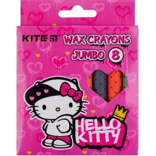 Крейда воскова, 8 кол. Jumbo Hello Kitty HK21-076 Kite