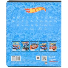 Зошит 18 арк., лінія, гібр. лак + УФ лак, Hot Wheels HW22-237 Kite