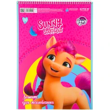 Зошит для малювання, 30 арк., спір., софт тач + УФ лак, My Little Pony LP22-243 Kite