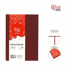 Блокнот для графіки A5 (14,8*21см), 100г/м, 96л., бордо ROSA Studio