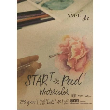 Склейка для акварелі STAR T А5, 240г/м2, 20л, натуральний білий, Smiltainis