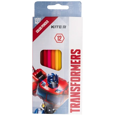 Олівці кольорові, 12 шт. Transformers TF21-051 Kite