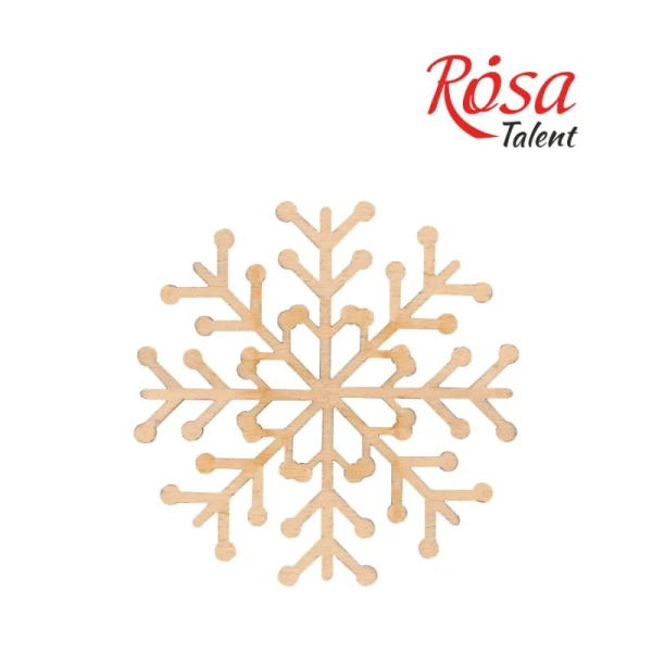 Заготовка "Сніжинка" 1, фанера, Д:10см, 4шт, ROSA Talent