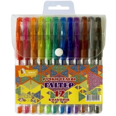 Набір гелевих ручок прогум грип, 12кол., Glitter ГР47 Умка