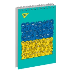 Зошит для записів А6 80арк. кліт., подв.спіраль, "Ukraine" 681852 YES