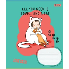 Зошит А5/12 арк коса 1В Love cats, 765774