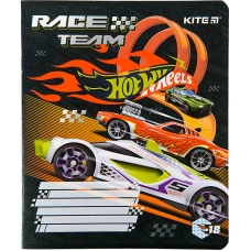 Зошит 18 арк., клітинка, гібр. лак + УФ лак, Hot Wheels HW22-236 Kite