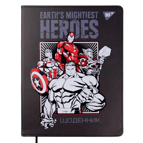 Щоденник шкільний YES PU інтегральний "Marvel. Avengers" УФ-виб. лак, 911390