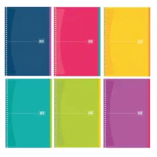 Зошит для записів, спiраль, А5/80арк., у клітинку, білий блок, 70г/м2, картон, мат. ламінація 948K