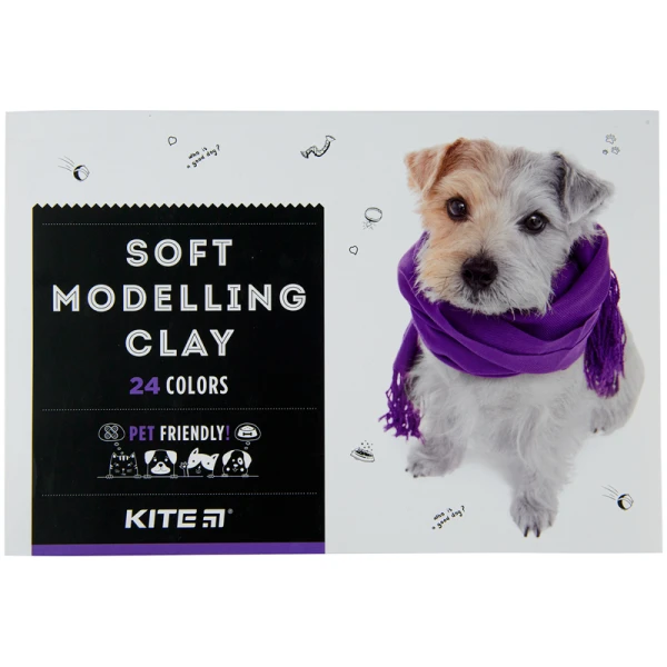 Пластилін восковий, 24 кольори, 480 г. Kite Dogs K22-089 Kite