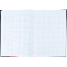 Книга записна А4, 80арк., кліт, тверда обкл., Colors, червона 8421-08-A